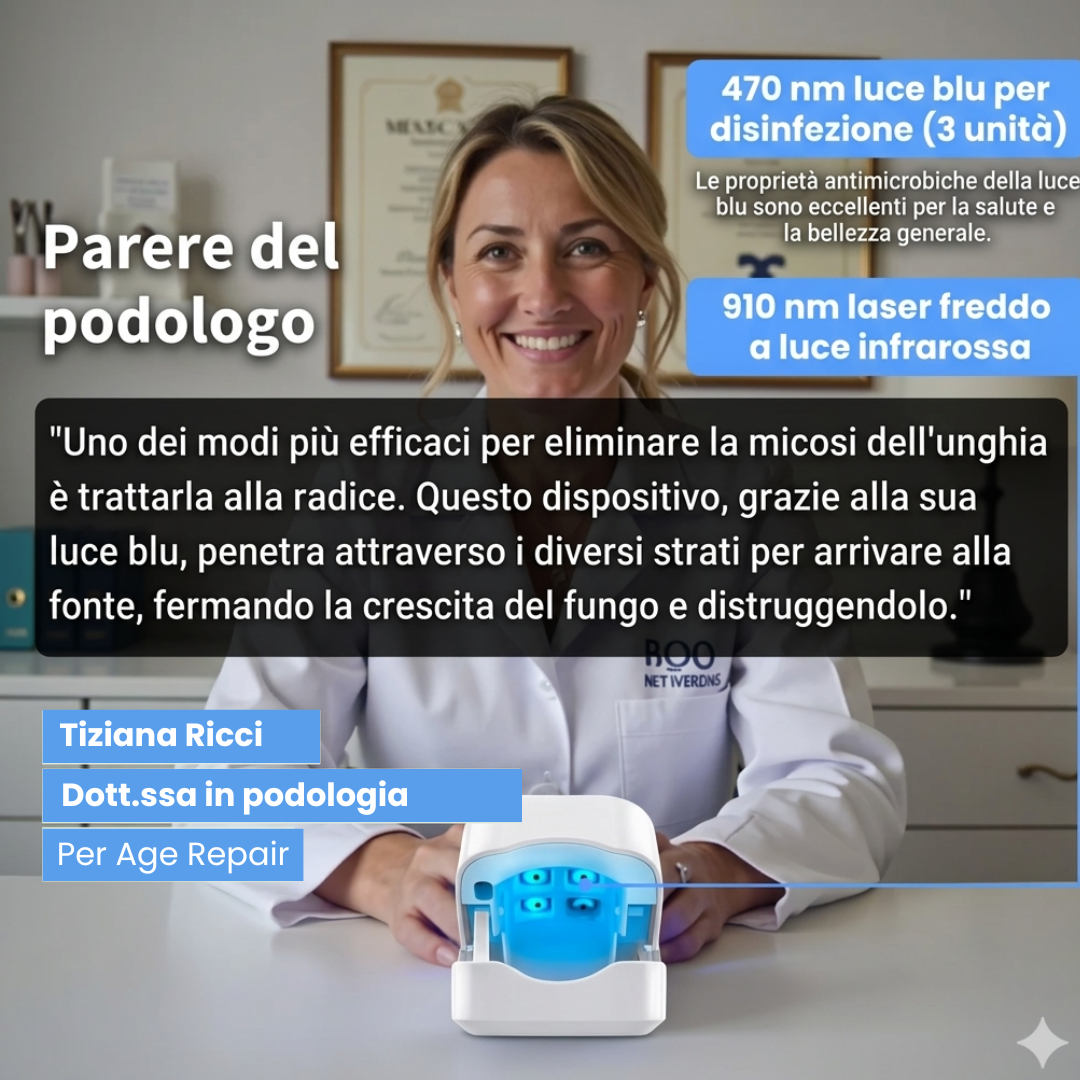 NailRepair Pro™ – Dispositivo Trattamento Laser Micosi delle Unghie